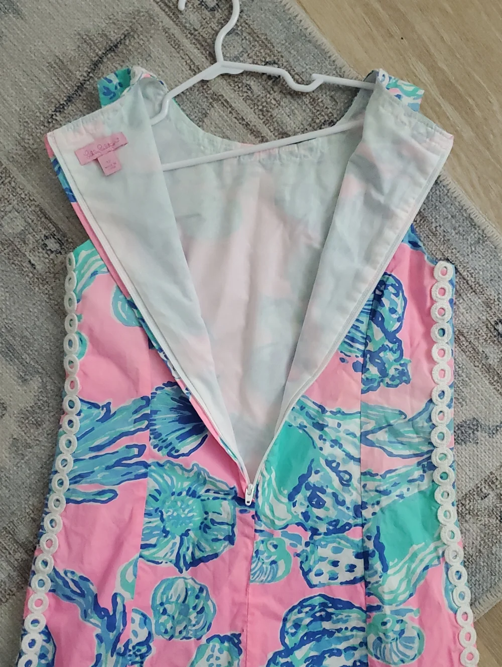 Lilly Pulitzer Girls Pink Pout Barefoot Princess Shift Dress Sz12